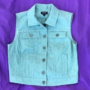 WORTH New York size 6 green vest